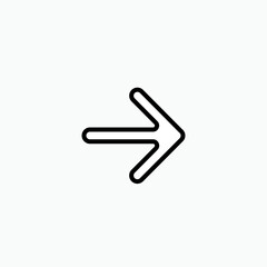Right Arrow Button. Direction Icon. Guidance  Symbol. Recommended Route - Vector. 