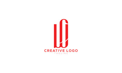 WC WO Abstract initial monogram letter alphabet logo design