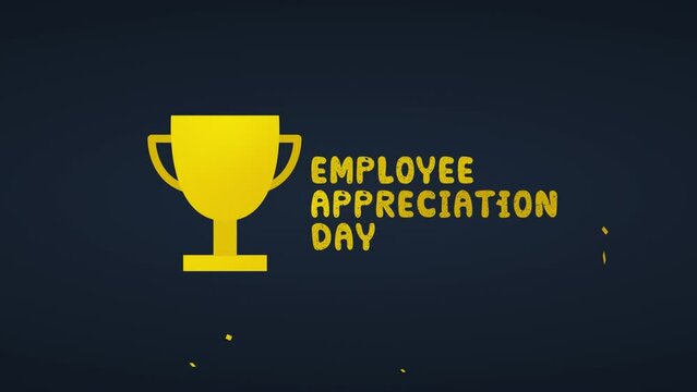 Happy National Employee Appreciation Day animation, employee appreciation day for social media post