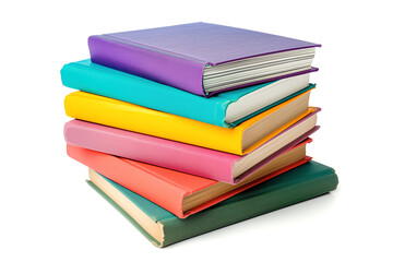 Vibrant Hardcover Books Stacked Neatly