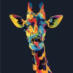 Pop art Giraffe