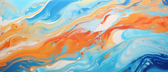 Elevate your space with this abstract marbling oil acrylic paint background illustration, perfect for an artistic wallpaper, Ai Generated. - obrazy, fototapety, plakaty