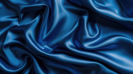 Obraz premium Luxurious abstract with a deep blue satin texture, embodying opulence and elegance, Ai Generated.