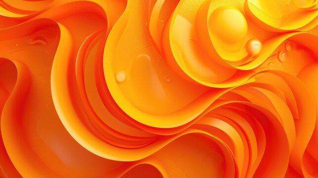 Abstract brilliance unfolds with orange shiny matte shapes, infusing vibrancy and modernity, Ai Generated.