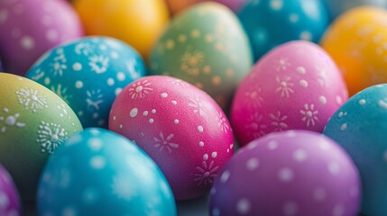 Fototapeta na wymiar Colorful Easter eggs background.
