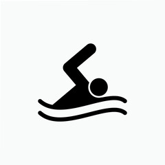 Swimming Icon. Sport Water Symbol - Vector.    