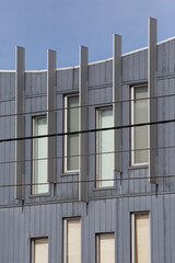 Detail of modern apartment block.