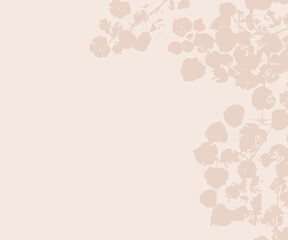 Leaf Shadow Backdrop, Soft Wallpaper with space for Text, Cream Background