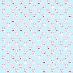 pattern with pink rabbit 