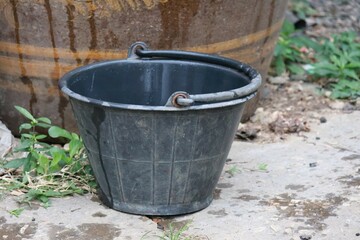 old wooden bucket