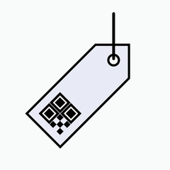 Naklejka premium Label Icon. Tagging in Glyph Style. Applied as a Trendy Symbol for Design Elements, Presentations, and Web Apps.