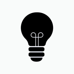 Lightbulb Icon. Idea, Innovative. Electricity Symbol - Vector.   