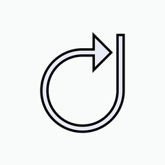 Loop Icon. Refresh Symbol - Vector. Applied as a Trendy Symbol for Design Elements, Presentations, and Web Apps.