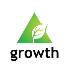 Triangle with Plant Tree Leaf for Eco Organic Nature logo design inspiration