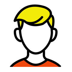 people avatar icon on colour