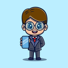 Programmer and graphic designer characters create website. Man with Handphone develop web content or user interface. Software or app design and programming, Cartoon vector concept