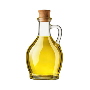 olive oil bottle isolated on transparent background
