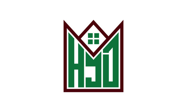 HJD initial letter real estate builders logo design vector. construction ,housing, home marker, property, building, apartment, flat, compartment, business, corporate, house rent, rental, commercial