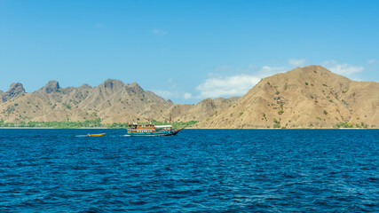 Landscape view at Komodo islands, Flores, Indonesia.