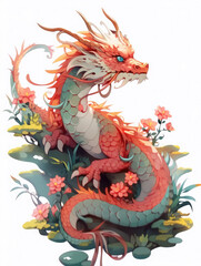 Dragon illustration of chinese year