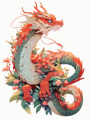 Dragon illustration of chinese year