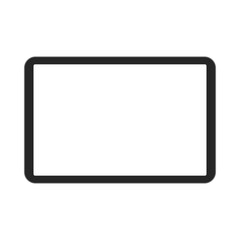 Simple outline of a digital tablet with blank screen in vector - obrazy, fototapety, plakaty
