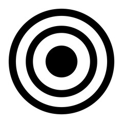 Target symbol or bullseye in vector