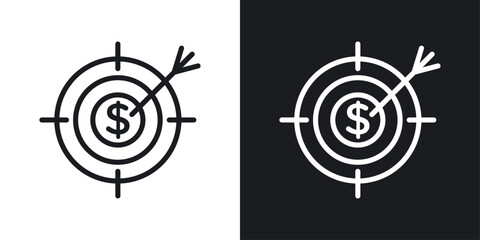 Opportunity Detection Icon Designed in a Line Style on White Background.