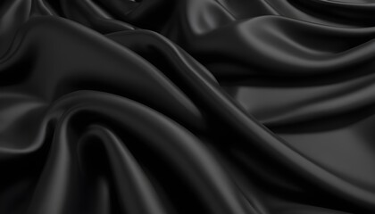 Fototapeta premium black satin fabric