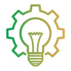 Construction work icon on line gradient style. management solution symbol