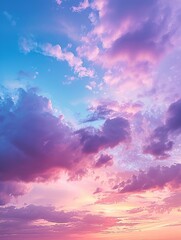 trendy quiet background with a soft pastel sky,  AI generate