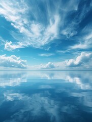 Trendy vertical Quiet Background with soft cloud formations, AI generate