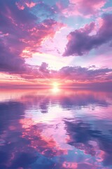 trendy vertical Quiet Background with  sky at  dusk, AI generate