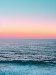 Obraz premium trendy vertical Quiet Background with a soft pastel sky at dawn , AI generate