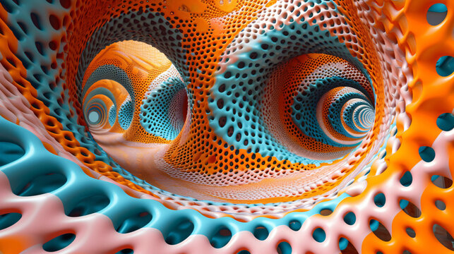 3D optical illusion vector art. 
