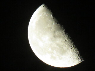 Beautiful half moon, shot with Canon