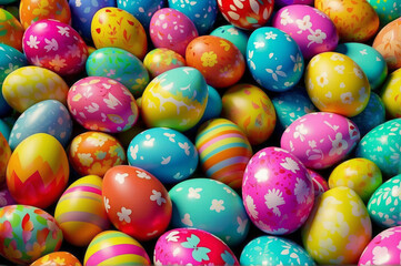 Fototapeta na wymiar colorful easter eggs wallpaper