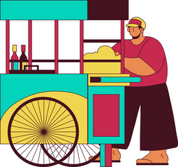 Indonesia Traditional Streetfood Illustration