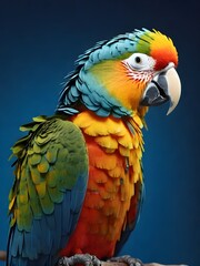 Fototapeta premium a parrot with blue background