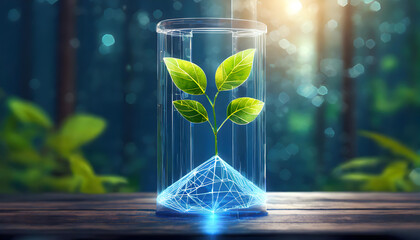Thriving Botanical Marvel Tree Flourishing in Biotechnology Lab Experiment