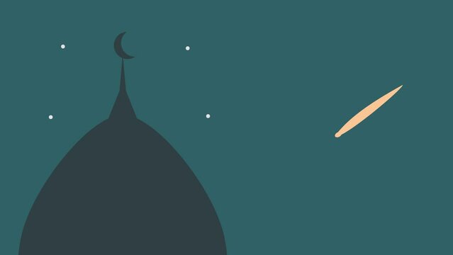 Flat design isra mi'raj vector illustration	
