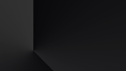 Simple Black Gradient Background. Copy Space Area. Minimalist Abstract Gradient Wallpaper. 1st Variant