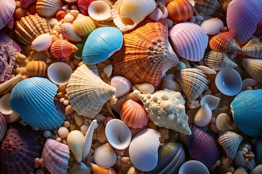 A beautiful background with seashells