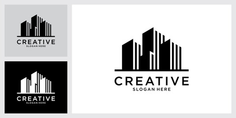 Fototapeta premium Building idea vector logo design template