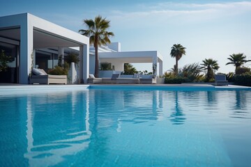 Fototapeta premium A big swimming pool in a resort