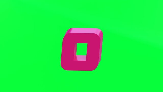 Animated 3d video countdown green screen 4k