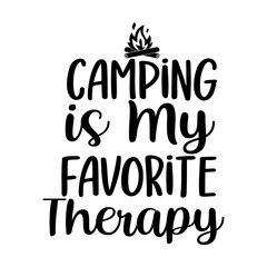 Camping is My Favorite Therapy SVG Cut File
