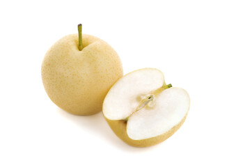 Fresh pear fruit isolated on the white background