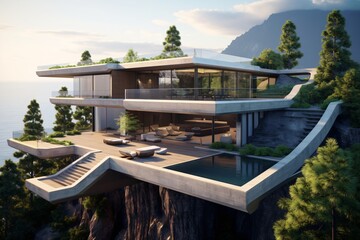A cliff-side luxurious villa and resort