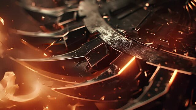 Fierce and melodic the clangs of iron instruments intertwine in a dramatic musical display reminding us of the raw power and elegance of the metal.